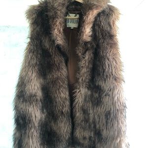 BB Dakota Long Faux Fur Vest